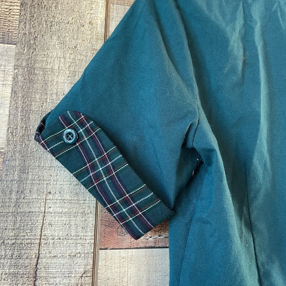 Hell Bunny Green Fit & Flare Dress Plaid Trim Pockets UK 10 / S - Picture 4 of 13